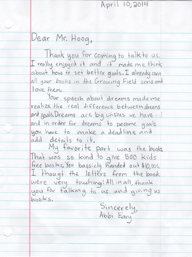Letter from student 01